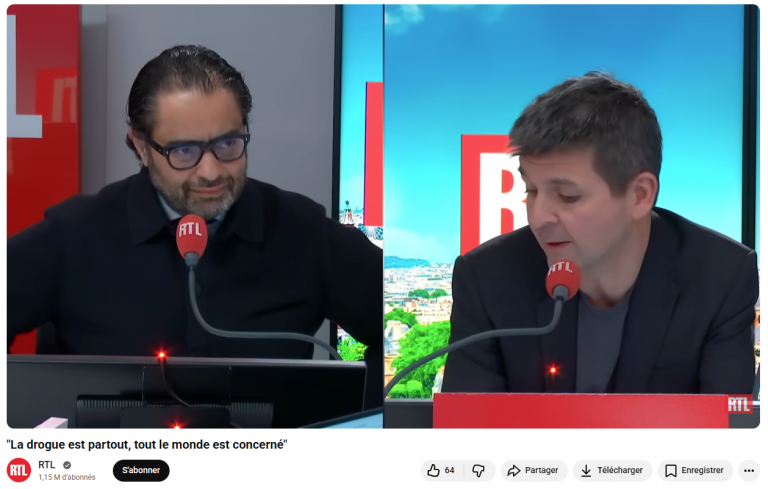 Interview Amine Benyamina RTL drogues addictions tpmj