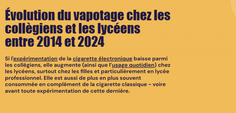 Vapotage jeunes CLEF TPMJ